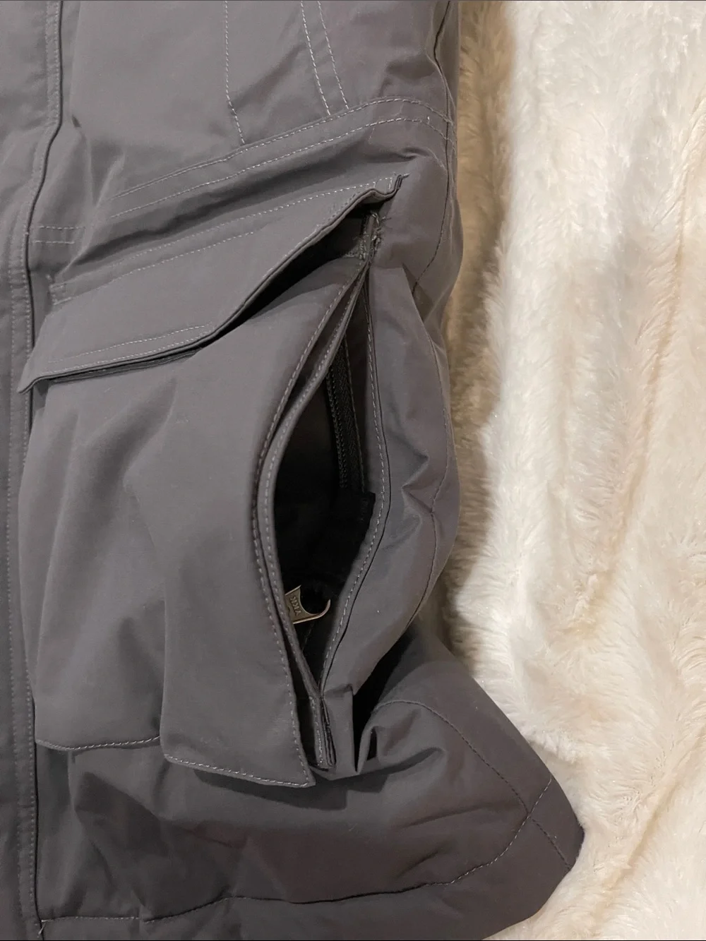 The North Face Kids' Parka Jacket - Charcoal Gray with Faux-Fur Hood